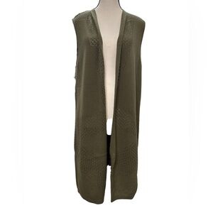 Cato Olive Green Open Front Cardigan